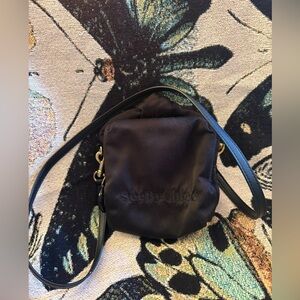 See by Chloe Satin Shoulder Bag- Black
